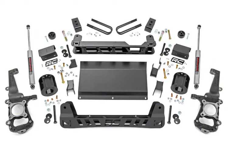 Rough Country 4-Inch Suspension Lift Kit with Premium N3 Shocks (21-24 F-150 Tremor)