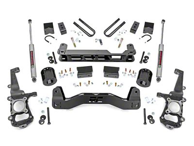 Rough Country 4-Inch Suspension Lift Kit with Premium N3 Shocks (21-23 2WD F-150 SuperCab, SuperCrew w/o CCD System)