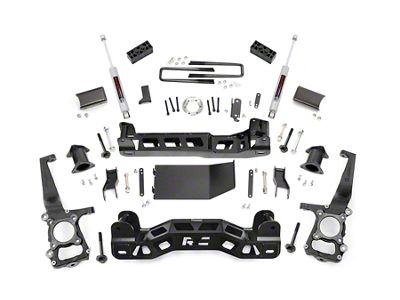 Rough Country 4-Inch Suspension Lift Kit with Premium N3 Shocks (2014 4WD F-150, Excluding Raptor)