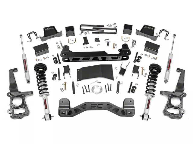 Rough Country 6-Inch Suspension Lift Kit with Lifted Struts and Premium N3 Shocks (15-20 4WD F-150 SuperCab, SuperCrew, Excluding Raptor)