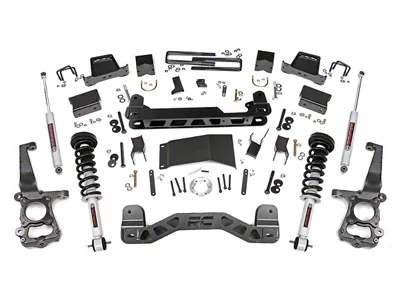 Rough Country 6-Inch Suspension Lift Kit with Lifted Struts and Premium N3 Shocks (15-20 4WD F-150 SuperCab, SuperCrew, Excluding Raptor)