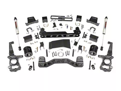 Rough Country 6-Inch Suspension Lift Kit with V2 Monotube Shocks (15-20 4WD F-150 SuperCab, SuperCrew, Excluding Raptor)