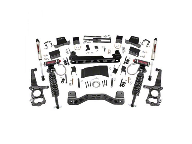 Rough Country 6-Inch Suspension Lift Kit with Vertex Adjustable Coil-Overs and V2 Monotube Shocks (15-20 4WD F-150 SuperCab, SuperCrew, Excluding Raptor)