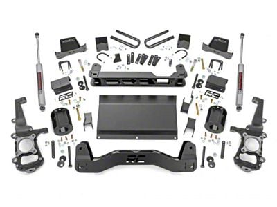 Rough Country 6-Inch Suspension Lift Kit with Premium N3 Shocks (21-24 4WD F-150 SuperCab, SuperCrew w/o CCD System, Excluding PowerBoost, Powerstroke, Raptor & Tremor)
