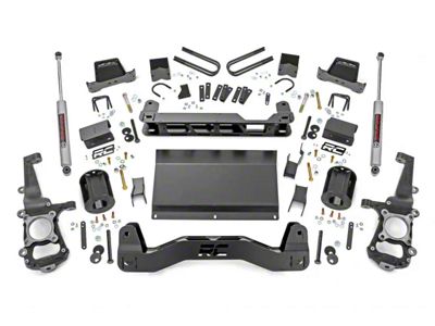 Rough Country 6-Inch Suspension Lift Kit with Premium N3 Shocks (21-23 4WD F-150 SuperCab, SuperCrew w/o CCD System, Excluding PowerBoost, Powerstroke, Raptor & Tremor)