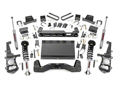 Rough Country 6-Inch Suspension Lift Kit with Lifted N3 Struts and Premium N3 Shocks (21-24 4WD F-150 SuperCab, SuperCrew w/o CCD System, Excluding PowerBoost, Powerstroke, Raptor & Tremor)