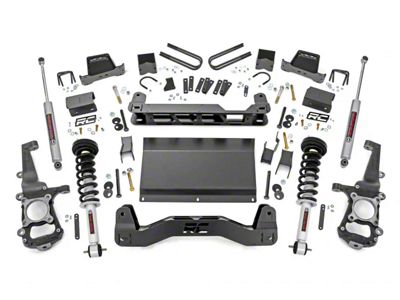 Rough Country 6-Inch Suspension Lift Kit with Lifted N3 Struts and Premium N3 Shocks (21-23 4WD F-150 SuperCab, SuperCrew w/o CCD System, Excluding PowerBoost, Powerstroke, Raptor & Tremor)