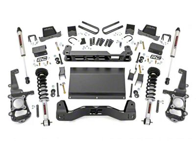 Rough Country 6-Inch Suspension Lift Kit with Lifted N3 Struts and V2 Monotube Shocks (21-24 4WD F-150 SuperCab, SuperCrew w/o CCD System, Excluding PowerBoost, Powerstroke, Raptor & Tremor)