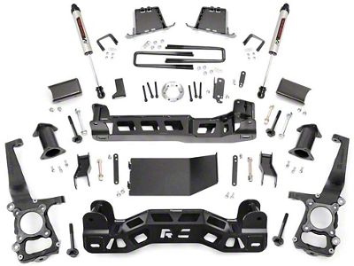 Rough Country 6-Inch Suspension Lift Kit with V2 Monotube Shocks (11-13 4WD F-150, Excluding Raptor)