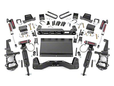 Rough Country Suspension 6-Inch Suspension Lift Kit with Vertex Adjustable Coil-Overs and V2 Monotube Shocks (21-25 4WD F-150 SuperCab, SuperCrew w/o CCD System, Excluding Raptor & Tremor)