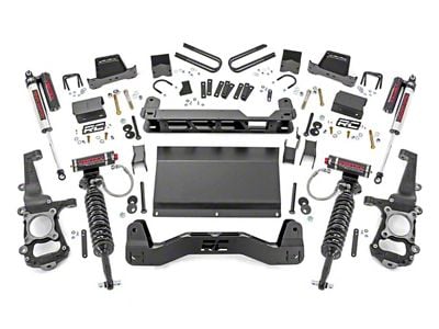 Rough Country 6-Inch Suspension Lift Kit with Vertex Adjustable Coil-Overs and Vertex Reservoir Shocks (21-24 4WD F-150 SuperCab, SuperCrew w/o CCD System, Excluding PowerBoost, Powerstroke, Raptor & Tremor)