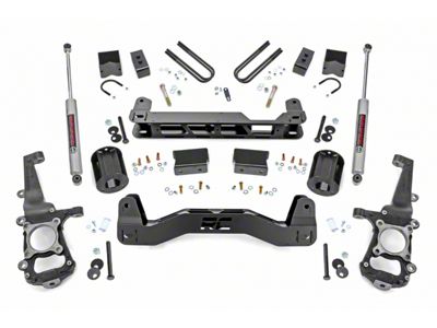 Rough Country 6-Inch Suspension Lift Kit with Premium N3 Shocks (21-23 2WD F-150 SuperCab, SuperCrew w/o CCD System)