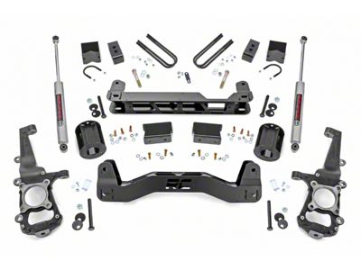 Rough Country 6-Inch Suspension Lift Kit with Premium N3 Shocks (21-24 2WD F-150 SuperCab, SuperCrew w/o CCD System)