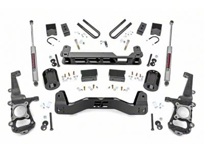 Rough Country 6-Inch Suspension Lift Kit with Premium N3 Shocks (21-23 2WD F-150 SuperCab, SuperCrew w/o CCD System)