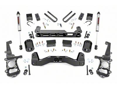 Rough Country 6-Inch Suspension Lift Kit with V2 Monotube Shocks (21-24 2WD F-150 SuperCab, SuperCrew w/o CCD System)
