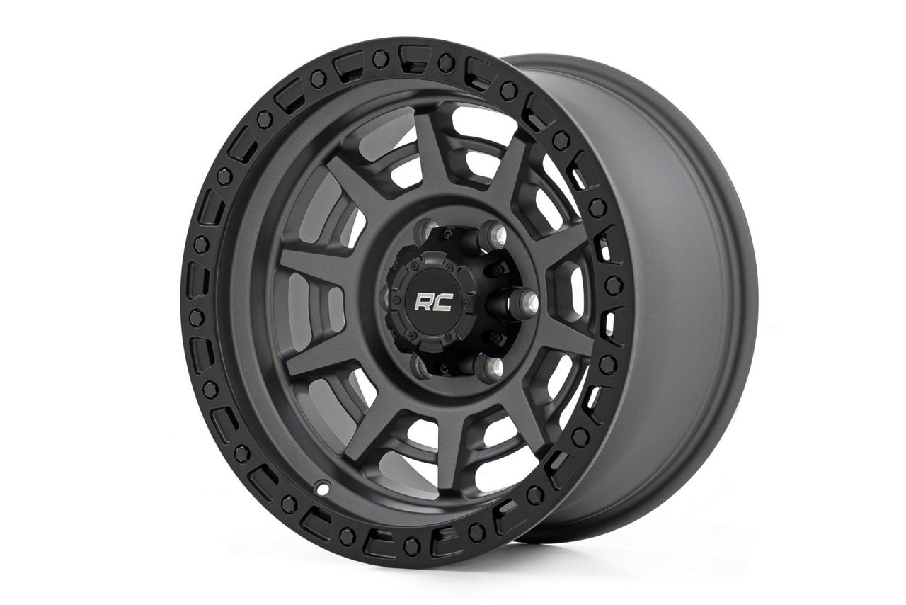 Rough Country F150 85 Series Simulated Beadlock Gunmetal Gray 6Lug Wheel; 17x9; 12mm Offset