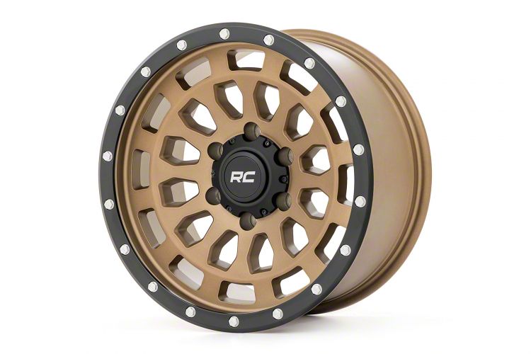 Rough Country 87 Series Simulated Beadlock Bronze 6-Lug Wheel; 17×8.5; 0mm Offset (21-24 F-150)
