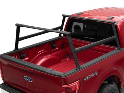 Rough Country Bed Rack; Matte Black (15-24 F-150 w/ 5-1/2-Foot Bed)