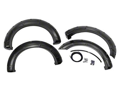 Rough Country Defender Fender Flares; Magma Red (21-25 F-150 w/o Running Boards, Excluding Raptor)