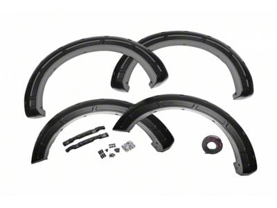 Rough Country Defender Fender Flares; Gloss Black (15-20 F-150, Excluding Raptor)