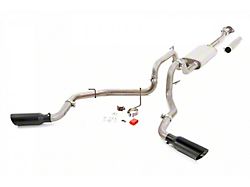 Rough Country Dual Exhaust System with Black Tips; Side Exit (21-25 5.0L F-150, Excluding Tremor)