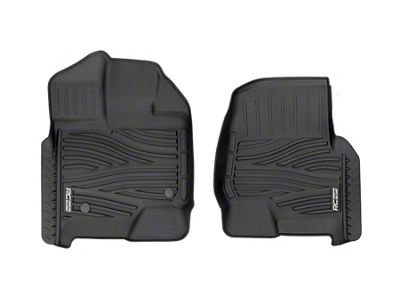 Rough Country Flex-Fit Front Floor Mats; Black (15-25 F-150)