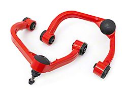Rough Country Suspension Forged Upper Control Arms for 2.50 to 3.50-Inch Lift; Red (09-20 4WD F-150, Excluding Raptor)