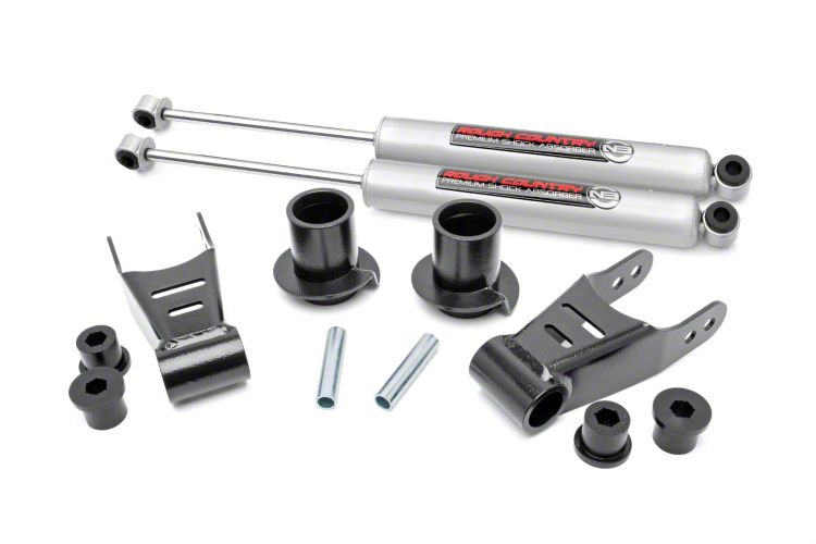Rough Country F150 Lowering Kit with Premium N3 Shocks; 2Inch Front