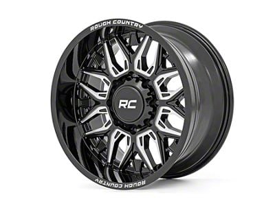 Rough Country 86 Series Gloss Black Milled 6-Lug Wheel; 20x10; -19mm Offset (21-25 F-150)