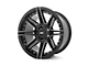 Rough Country 88 Series Gloss Black Milled 6-Lug Wheel; 17x9; -12mm Offset (21-24 F-150)