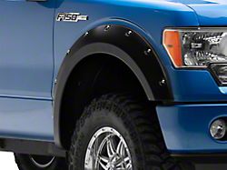 Rough Country Pocket Fender Flares; Flat Black (09-14 F-150 Styleside, Excluding Raptor)