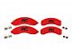Rough Country Red Brake Caliper Covers; Front and Rear (21-22 F-150)