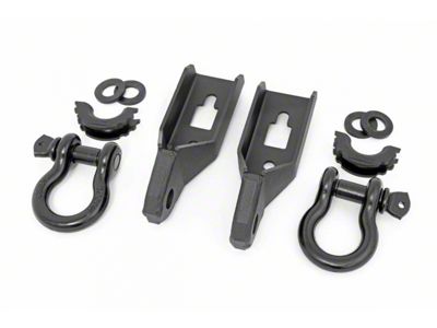 Rough Country Tow Hook to Shackle Conversion Kit with D-Ring Shackles and Rubber Isolators (09-24 F-150)