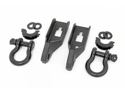 Rough Country Tow Hook to Shackle Conversion Kit with D-Ring Shackles and Rubber Isolators (09-25 F-150)