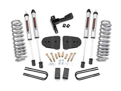 Rough Country Suspension 3-Inch Suspension Lift Kit with M1 Monotube Shocks (23-25 4WD 6.7L Powerstroke F-250 Super Duty w/o 4-Inch Rear Axle & Factory Overload Springs, Excluding Tremor)