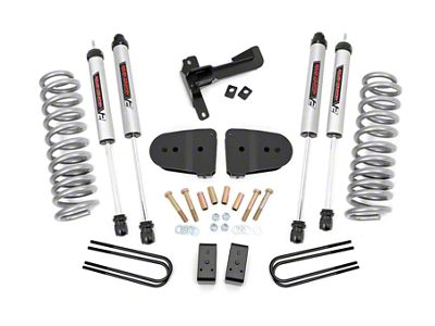Rough Country 3-Inch Suspension Lift Kit with M1 Monotube Shocks (23-24 4WD 6.7L Powerstroke F-250 Super Duty w/o 4-Inch Rear Axle & Factory Overload Springs, Excluding Tremor)