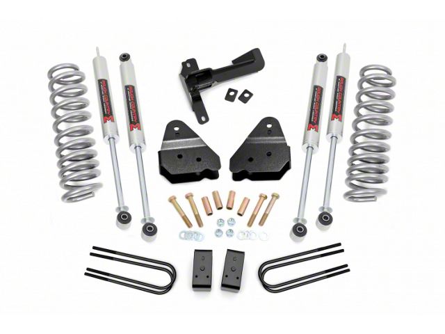 Rough Country 3-Inch Suspension Lift Kit with M1 Monotube Shocks (17-22 4WD 6.2L, 7.3L F-250 Super Duty, Excluding Tremor)
