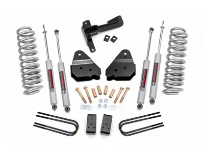 Rough Country 3-Inch Suspension Lift Kit with Premium N3 Shocks (17-22 4WD 6.2L, 7.3L F-250 Super Duty, Excluding Tremor)