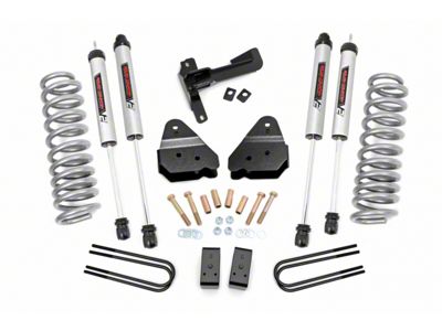 Rough Country 3-Inch Suspension Lift Kit with V2 Monotube Shocks (17-22 4WD 6.7L Powerstroke F-250 Super Duty, Excluding Tremor)