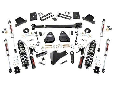 Rough Country 4.50-Inch Coil-Over Conversion Suspension Lift Kit with V2 Monotube Shocks and Front Driveshaft (17-22 4WD 6.7L Powerstroke F-250 Super Duty w/ 4-Inch Rear Axle)
