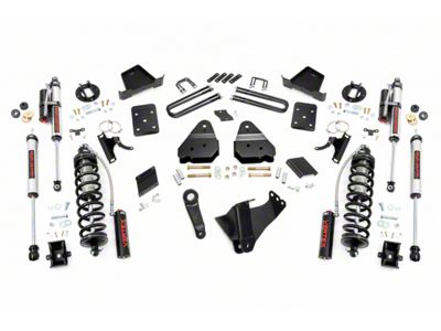 Rough Country Suspension 4.50-Inch Coil-Over Conversion Suspension Lift Kit with Vertex Adjustable Shocks (11-14 4WD 6.7L Powerstroke F-250 Super Duty w/ Factory Overload Springs)