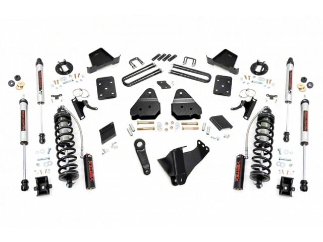 Rough Country 4.50-Inch Coil-Over Conversion Suspension Lift Kit with V2 Monotube Shocks (11-14 4WD 6.7L Powerstroke F-250 Super Duty w/ Factory Overload Springs)