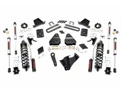 Rough Country Suspension 4.50-Inch Coil-Over Conversion Suspension Lift Kit with V2 Monotube Shocks (15-16 4WD 6.7L Powerstroke F-250 Super Duty w/o Factory Overload Springs)