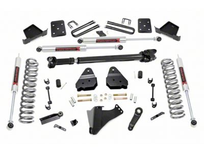 Rough Country 4.50-Inch Suspension Lift Kit with Front Driveshaft and M1 Monotube Shocks (17-22 4WD 6.7L Powerstroke F-250 Super Duty w/ 3.50-Inch Rear Axle)