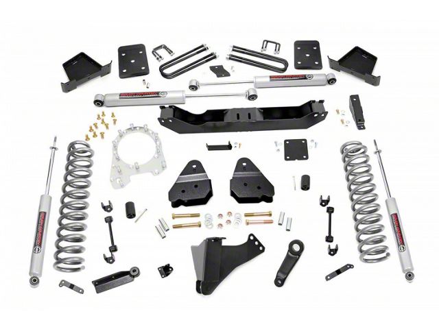 Rough Country 4.50-Inch Suspension Lift Kit with M1 Monotube Shocks (17-22 4WD 6.7L Powerstroke F-250 Super Duty w/ 4-Inch Rear Axle)