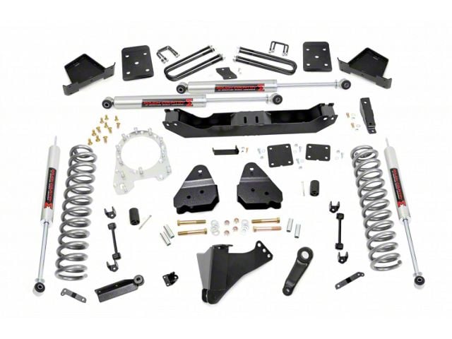 Rough Country 4.50-Inch Suspension Lift Kit with M1 Monotube Shocks (17-22 4WD 6.7L Powerstroke F-250 Super Duty w/ 3.50-Inch Rear Axle)