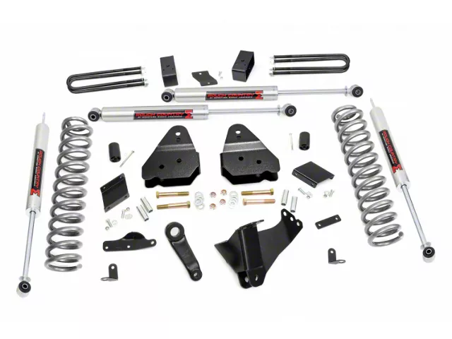 Rough Country 4.50-Inch Suspension Lift Kit with M1 Monotube Shocks (11-14 4WD 6.7L Powerstroke F-250 Super Duty w/ Factory Overload Springs)