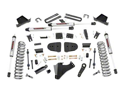 Rough Country Suspension 4.50-Inch Suspension Lift Kit with V2 Monotobe Shocks (23-25 4WD 6.7L Powerstroke F-250 Super Duty, Excluding Tremor)