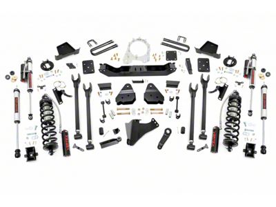 Rough Country 6-Inch 4-Link Coil-Over Conversion Suspension Lift Kit with Vertex Adjustable Shocks (17-22 4WD 6.7L Powerstroke F-250 Super Duty w/ 4-Inch Rear Axle & w/o Factory Overload Springs, Excluding Tremor)