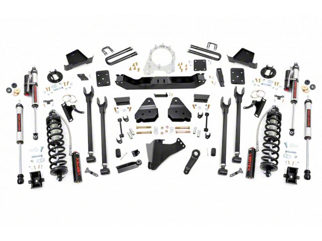Rough Country 6-Inch 4-Link Coil-Over Conversion Suspension Lift Kit with Vertex Adjustable Shocks (17-22 4WD 6.7L Powerstroke F-250 Super Duty w/ 3.50-Inch Rear Axle & w/o Factory Overload Springs, Excluding Tremor)
